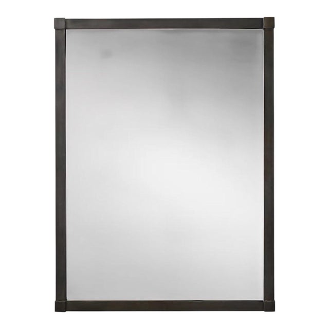 Rh Mirror Luce Bronze Frame Wall Floor 40x42 Inch Restoration Hardware Mid Century Design For Sale In Los Angeles - Image 6 of 8
