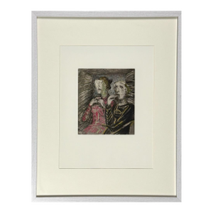 Henry Moore (1898–1986) - Untitled Figurative Collotype From the Shelter Drawings Series (1967, Framed)