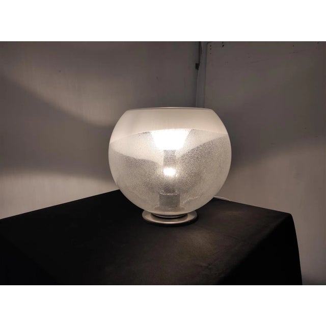 Vintage Glass Table Lamp, 1970s For Sale - Image 6 of 8