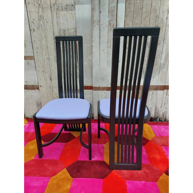 Set of four Model L4K 252 dining chairs by Liberty Furniture Industries, manufactured in Canada in the 1980s. The chairs...