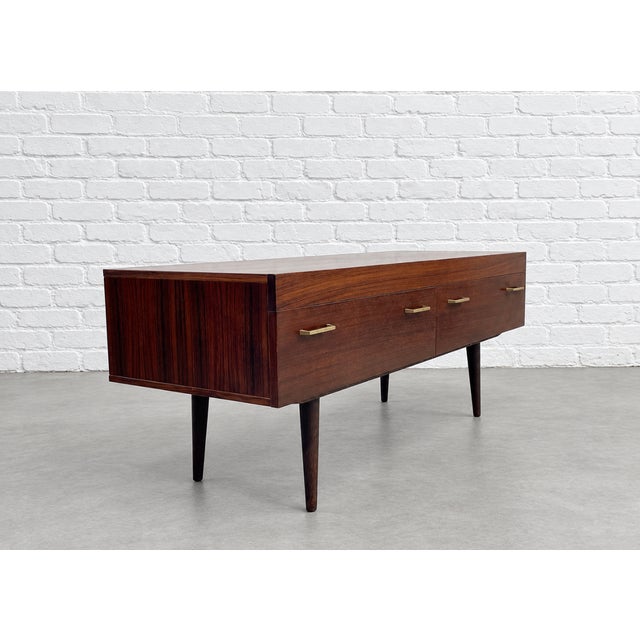 Mid Century Modern Low Height Rosewood Danish Credenza, C. 1960’s For Sale - Image 4 of 12
