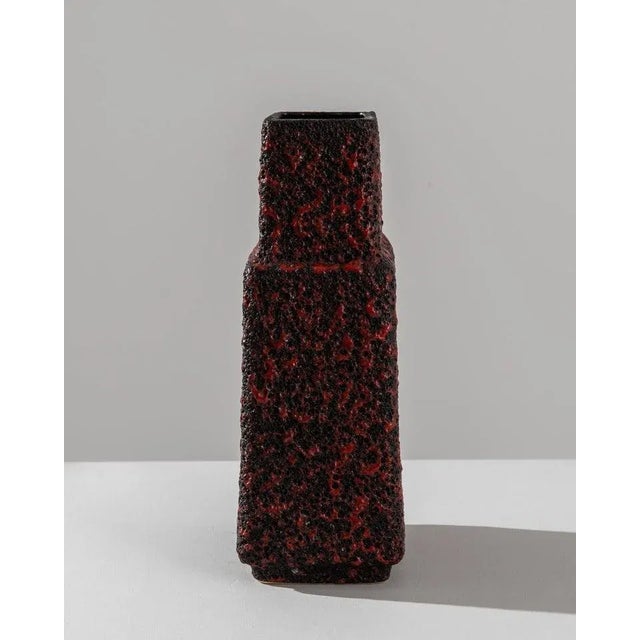1960s Mid-Century Modern German Lava Glaze Vase For Sale - Image 10 of 13