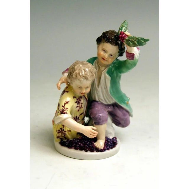 Rococo Model 2120 Children as Wine-Growers Figurine by Kaendler for Meissen, 1760s For Sale - Image 9 of 11