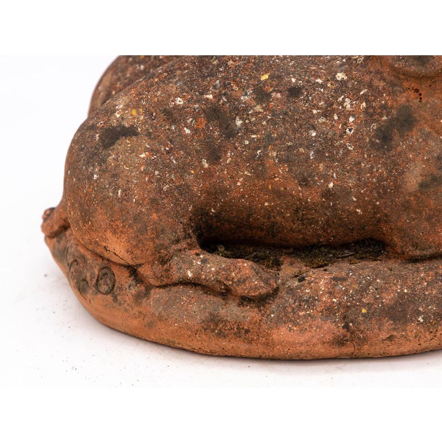 Terracotta Garden Ornament of Two Pigs With Apples, French Mid 20th C. For Sale In New York - Image 6 of 6