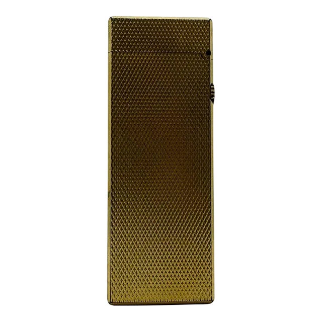 Vintage Circa 1980s Dunhill 18k Gold Plated Lighter | Chairish