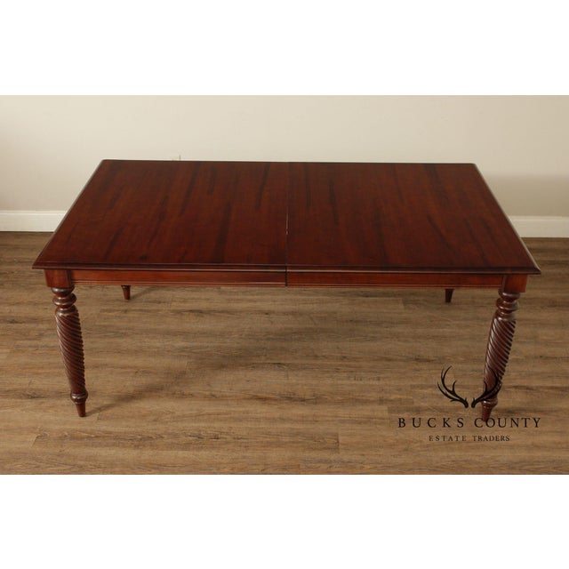Wood Ethan Allen 'British Classics' Extendable Dining Table For Sale - Image 7 of 16