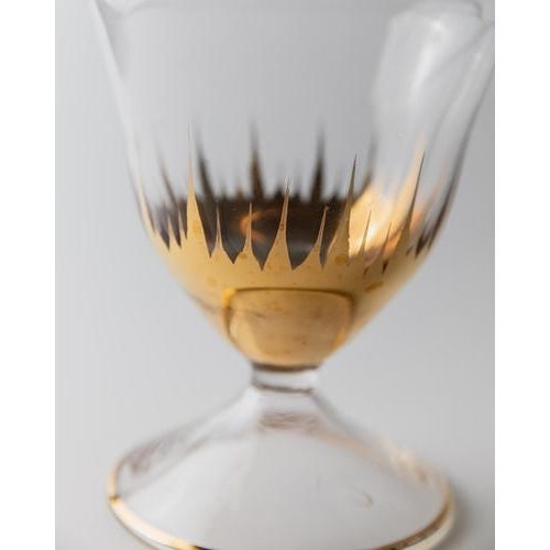Vintage Murano Glass Carafe with Gilded Details and Stopper, 1960s For Sale - Image 5 of 11