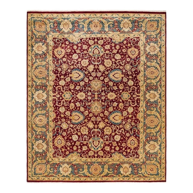 Red Mogul, One-of-a-Kind Hand-Knotted Area Rug in Red, 8' 2" x 10' 0" For Sale - Image 8 of 8