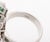 Art Deco Style 18k White Gold, Pearl, Multicolor Gemstone, and Diamond Ring For Sale - Image 9 of 9
