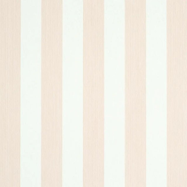 Sample - Schumacher Edwin Stripe Medium Wallpaper in Blush For Sale