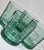Contemporary Sea Glass Green Cut Glass Lowballs- Set of Four For Sale - Image 3 of 12