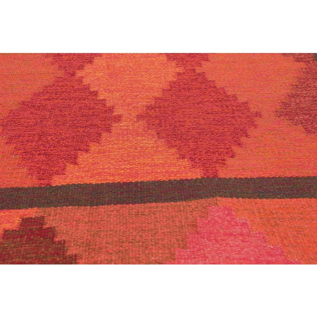 Late 20th Century Vintage Swedish Rollakan Rug, 04'08 X 06'07 For Sale - Image 5 of 10
