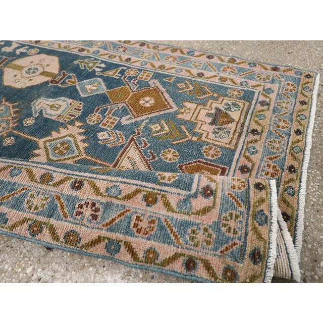Textile Galerie Shabab Collection Mid-20th Century Persian Malayer Throw Rug For Sale - Image 7 of 8