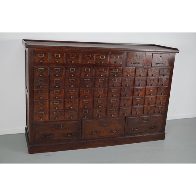 Large French Oak Notary Apothecary Cabinet, 1920s-1930s For Sale - Image 4 of 18