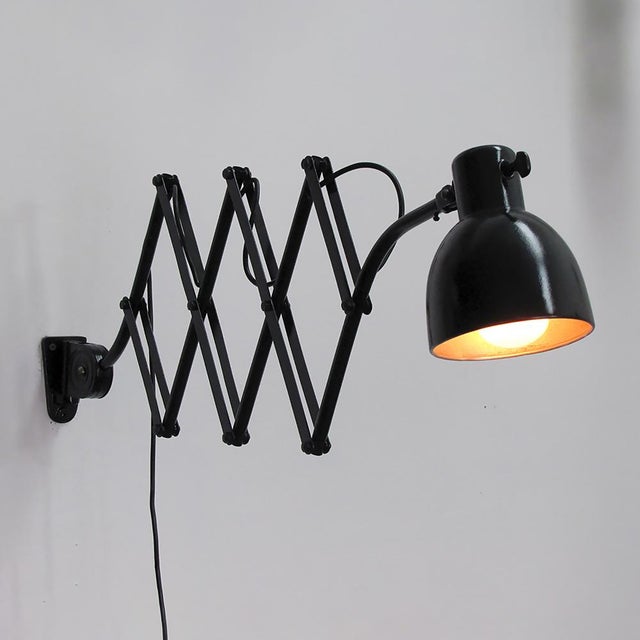 Hala Zeist Scissor Wall Lamp, 1940 For Sale - Image 9 of 10