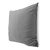 Outdoor grey pillow with plush cotton fill. Modern and relaxed; easily styled with any pieces.