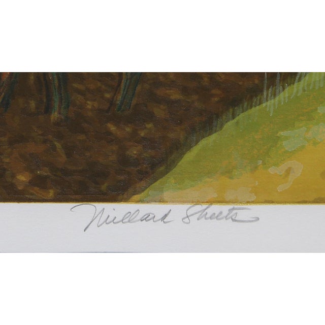 American Millard Owen Sheets, Brood Mare Pasture, Framed Lithograph For Sale - Image 3 of 4