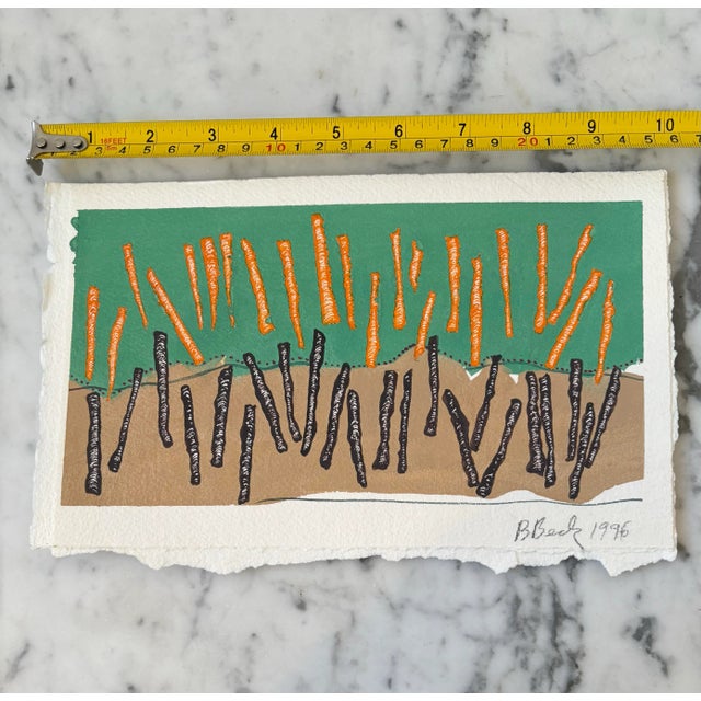 Abstract Barbara Beck 1996 Abstract Monoprint - Signed/Dated For Sale - Image 3 of 8