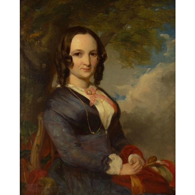 John Stirling, Portraits of Scottish Cleric & His Wife, 1851, Oil Paintings, Set of 2 For Sale - Image 4 of 10