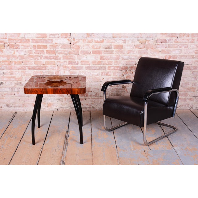 Bauhaus Leather Armchairs from Hynek Gottwald, Czech, 1930s, Set of 2 For Sale - Image 13 of 14