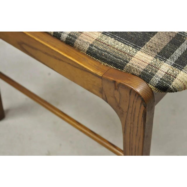 Vintage Mid Century Modern Walnut & Oak Sculptural Dining Side Chairs - A Pair For Sale - Image 9 of 11