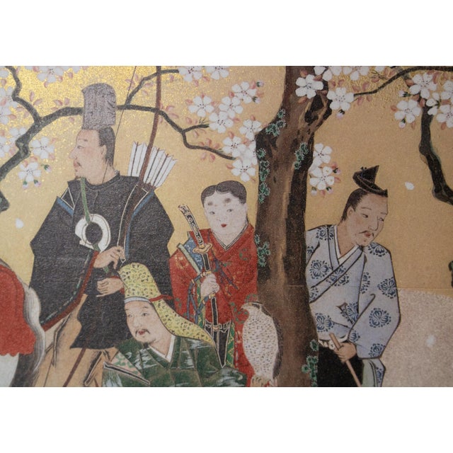 "Falconry", After Kano Tsunenobu, 1960s Showa Era Japanese Byobu Screen For Sale - Image 11 of 18