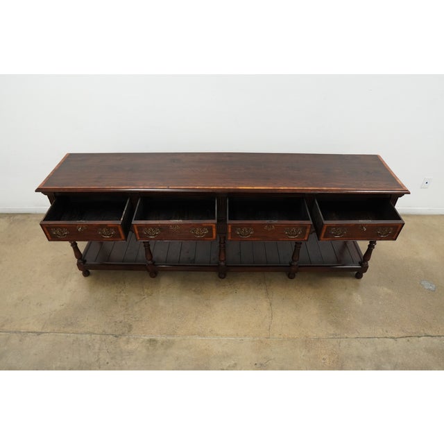 Brown Vintage Traditional Four-Drawer Buffett Server For Sale - Image 8 of 18