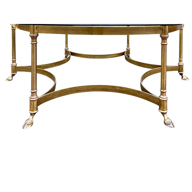 Labarge Mid-Century Modern Labarge Attributed Hollywood Regency Brass Coffee Table For Sale - Image 4 of 5