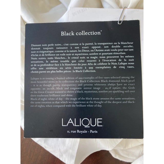 Traditional Lalique Vase, Bacchantes Black Collection Large Limited Edition For Sale - Image 3 of 7