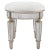 2020s Garbo Mirrored Vanity 24"W Stool, Silver For Sale - Image 5 of 8