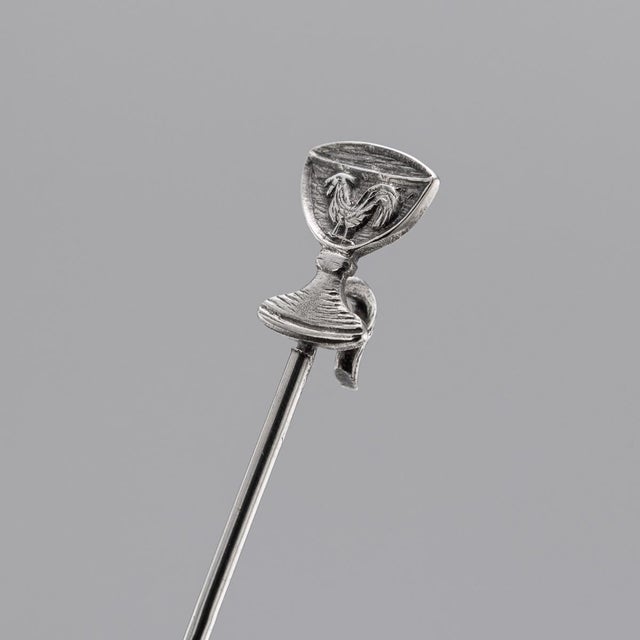 Vintage 20th Century English Silver Cocktail Sticks, 1934, Set of 6 For Sale - Image 6 of 13