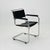 Bauhaus black leather iconic armchair by mart Stam for Thonet 1980s Mart Stam and Thonet signify a powerful joining of...
