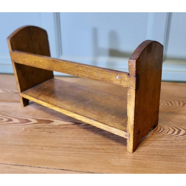 Vintage Book Trough in Oak, 1930 For Sale - Image 6 of 8