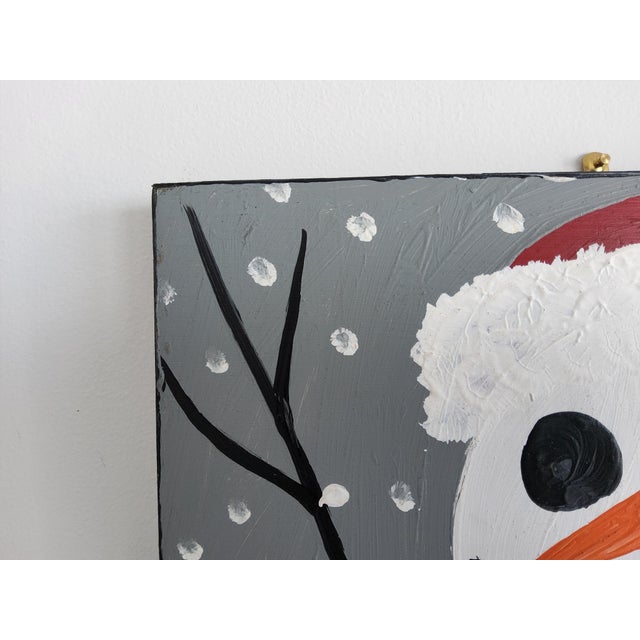 Contemporary Folk Art Snowman by John "Cornbread" Anderson For Sale - Image 13 of 16