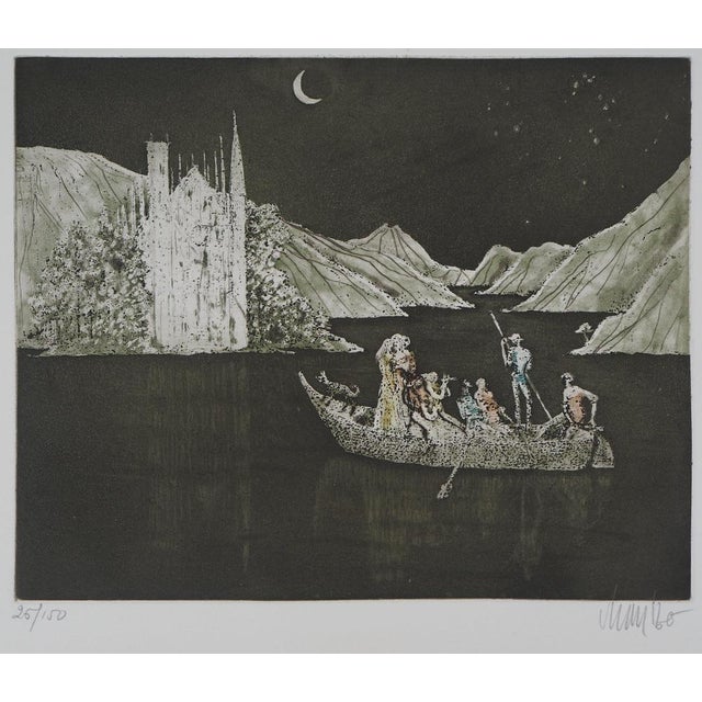 Lars Bo, Echo of the Lake, Original Etching For Sale - Image 8 of 8