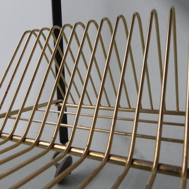 Vintage Coffee Table on Castors with Singles Rack, 1960s For Sale - Image 12 of 18