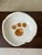 Charming Vintage Handcrafted and Signed Ceramic Bowl Featuring Dog Paw Design. Organic, rustic style. Milky off-white...