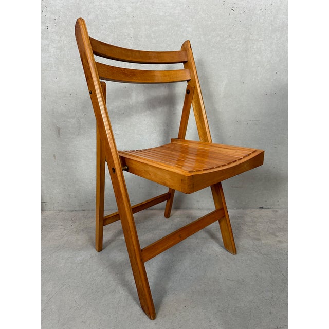 Vintage Beech Folding Chairs, Set of 2 For Sale - Image 4 of 16