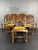 French Farmhouse Turned Wood and Rush Dining Chairs in the style of Charles Dudouyt, 1950s, Set of 6 For Sale - Image 9 of 18