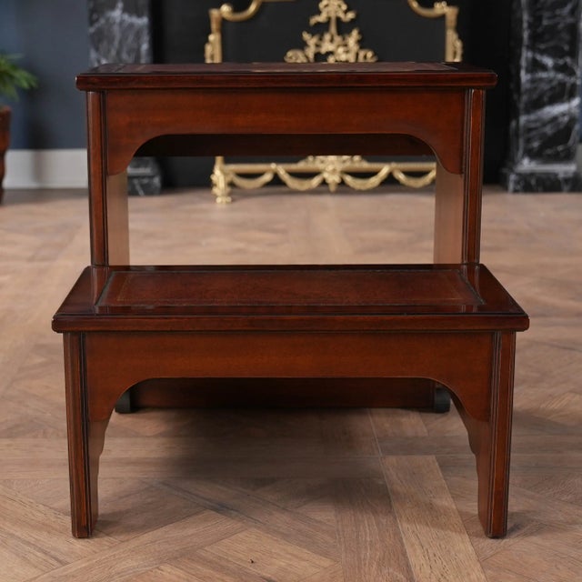 Niagara Furniture Leather Bed Steps For Sale - Image 4 of 10