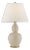 Chapman & Myers by Visual Comfort Signature Yue Double Gourd Table Lamp in Coconut with Linen Shade For Sale