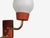 Brick Red 1940s Swedish Modern, Wall Sconce, Brass, Lacquered Metal, Glass40s For Sale - Image 8 of 10