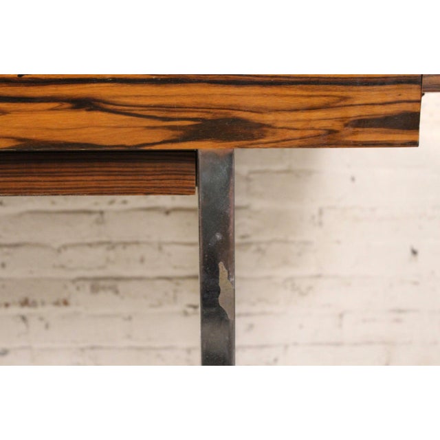 Mid-Century Modern Macassar and Chrome Dining Table Attributed to Fritz Schroder K.-G. For Sale - Image 18 of 18