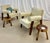 Authentic Pair of Pierre Jeanneret Upholstered Bridge Chairs, Mid-Century Modern For Sale - Image 4 of 15