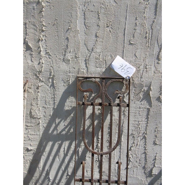 Victorian Antique Victorian Iron Gate Window Garden Fence Architectural Salvage Door For Sale - Image 3 of 7