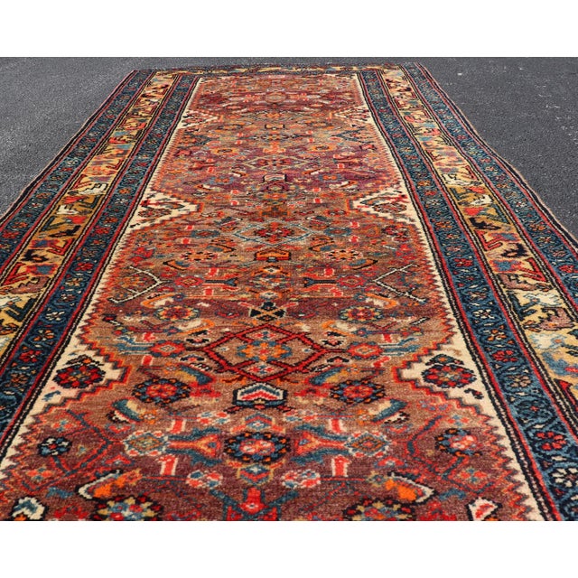 Tribal Antique Persian Fine Persian Malayer All-Over Design 3'9 X 8'0 For Sale - Image 3 of 13