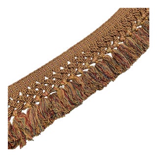 1980s Vintage Multi-Color Tassel Fringe Trim- 2½ Yards For Sale