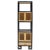 Oriental Black Rim Natural Wood Narrow Storage Display Bookcase Cabinet For Sale In San Francisco - Image 6 of 7