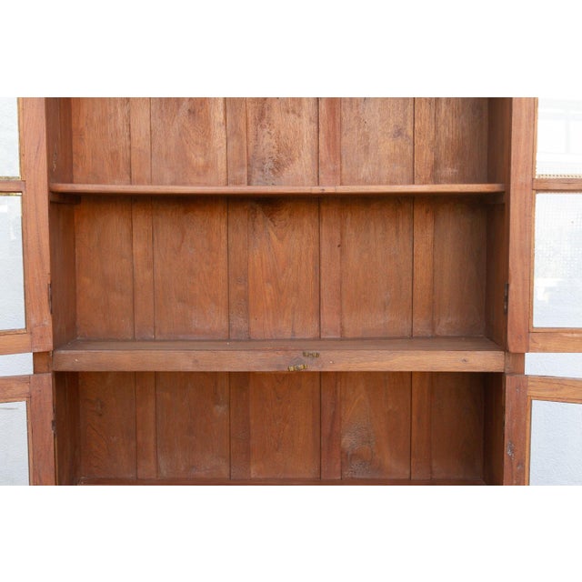 Large British Colonial Glass Display Cabinet For Sale In Los Angeles - Image 6 of 14