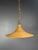 Mid-Century Modern Italian Witch Hat Pencil Reed Rattan Bamboo and Brass Pendant Lamp, 1970s For Sale - Image 10 of 12
